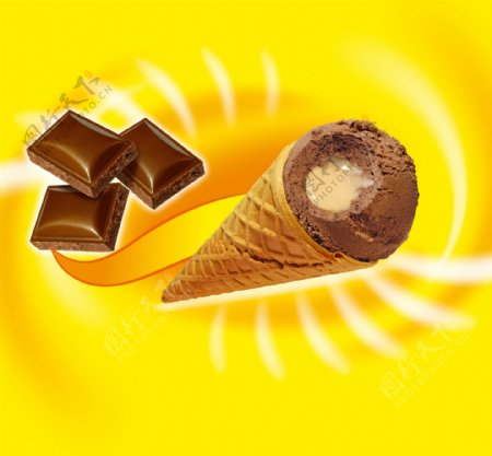 巧克力味冰淇淋巧克力冷饮