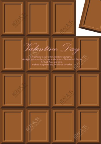 LOVE巧克力图案矢量素材1