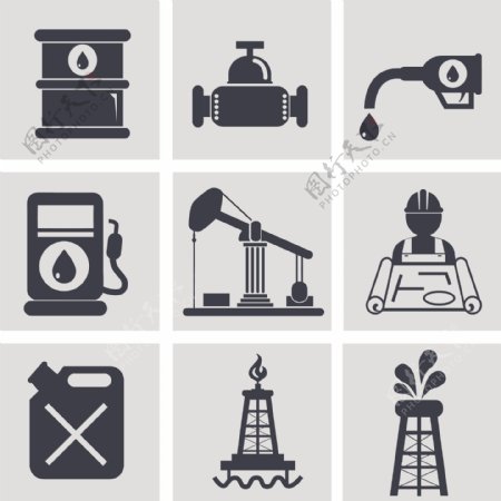 9个精致原油钻井工程师图标图片