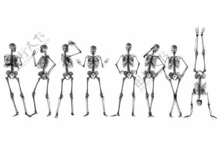 各种人体骨骼姿态图片