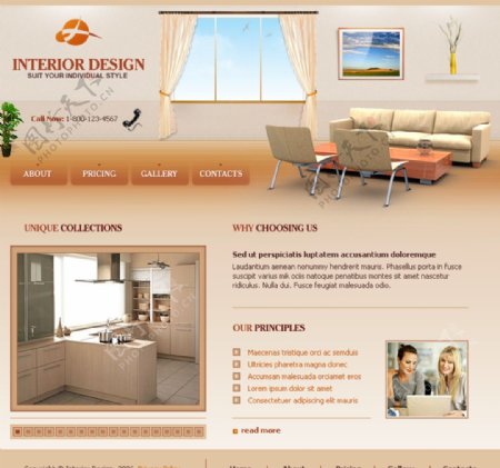 家居装修设计网站模板图片