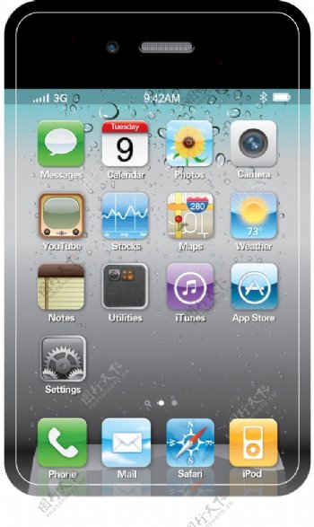IPhone4屏幕矢量图片