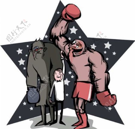 拳击卡通动画设计T图片