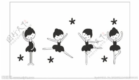 舞蹈房卡通图片