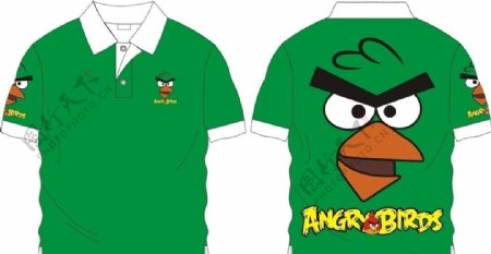 愤怒的小鸟T恤设计图案图片