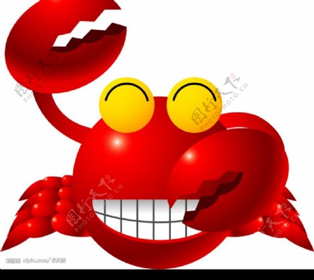 张牙舞爪的螃蟹图片