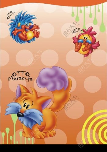 刺猬小鸡小狐狸卡通系列图片