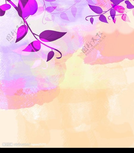 紫叶纷飞图片