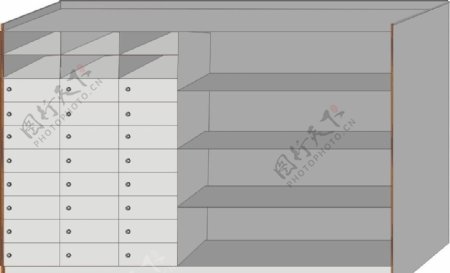 超市表格柜立体图图片