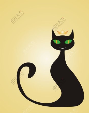 黑猫矢量图图片