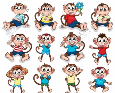 卡通猴子形象图片
