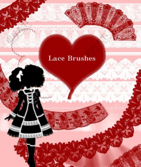 浪漫欧式蕾丝花边笔刷LacePSBrushes
