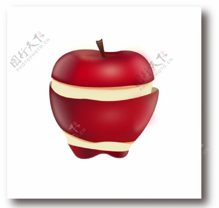 红苹果削苹果水果图片