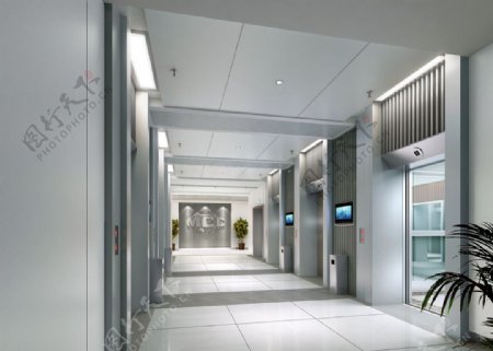工装设计电梯间效果图实例图片