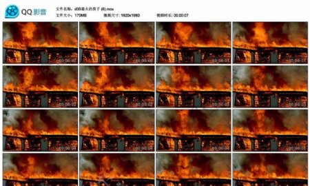 火灾大火高清实拍视频素材
