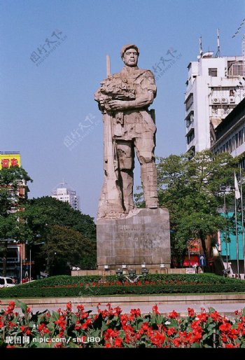 解放广州纪念雕塑图片