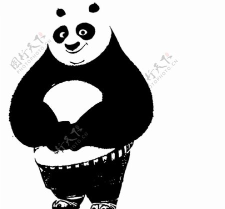 黑色功夫熊猫图片