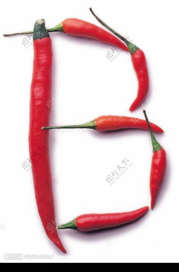 辣椒字母素材图片