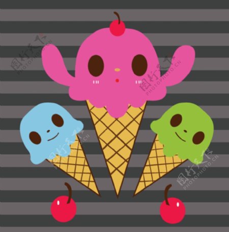 冰淇淋卡通图片