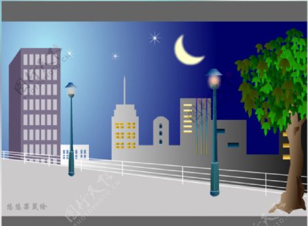 城市夜景flash动画源文件