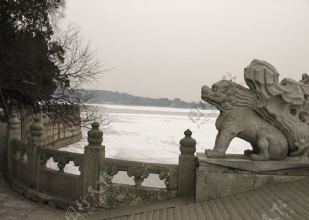 颐和园冬景图片