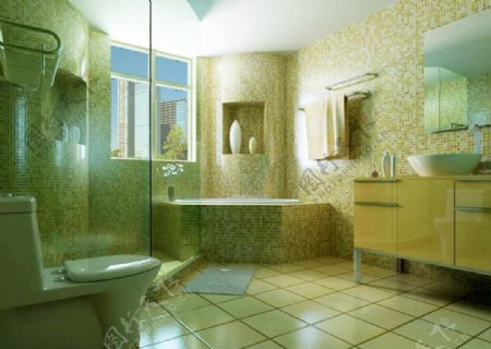 卫生间3D设计图图片