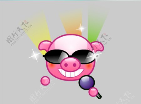 戴墨镜的酷猪flash动画