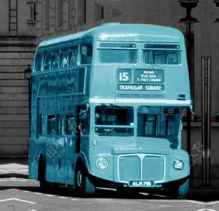 复古英伦公交车英国图片