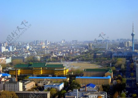 鸟瞰长春文化广场图片