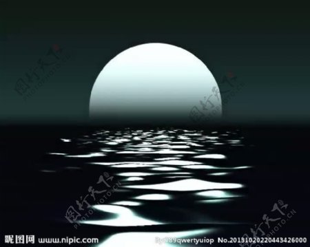 月亮月光海面视频素材