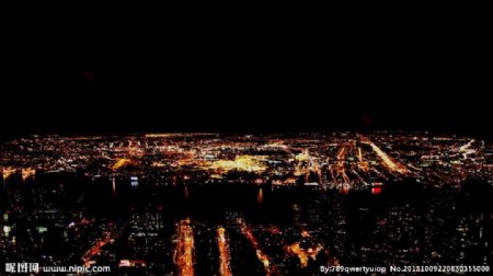 城市夜景背景视频素材