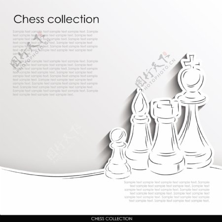 手绘国际象棋图片