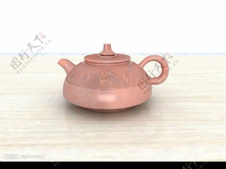 VR渲染的钦州坭兴陶茶壶图片