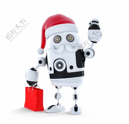 圣诞3d机器人图片