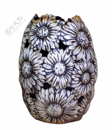 陶瓷花型花插图片