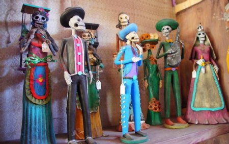 墨西哥骷颅人物玩偶图片