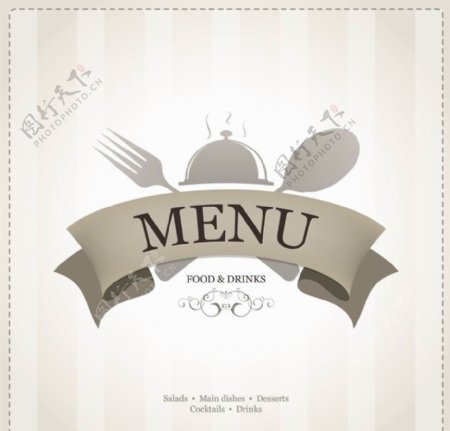 欧式餐厅菜单封面图片