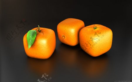 立体橘子图片
