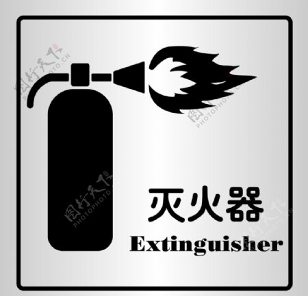 灭火器标识中英文图片