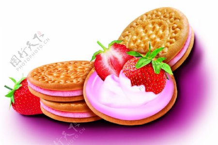 草莓味饼干图片