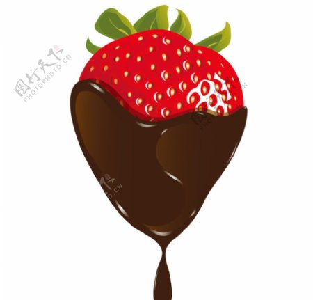 动感巧克力草莓图片