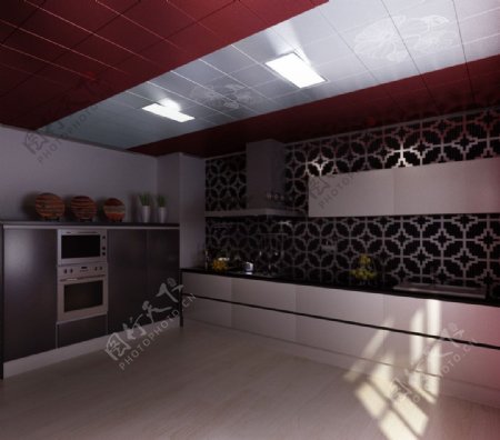欧派几何空间橱柜厨房应用一图片