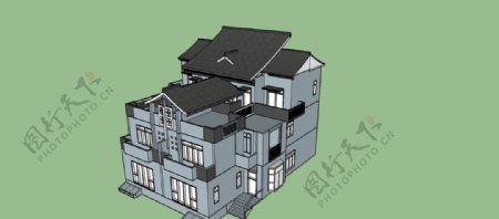 低层住宅模型设计图片