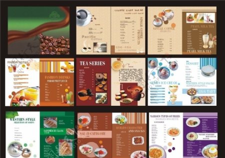 西餐菜谱模板图片