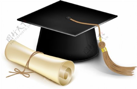 学士帽和毕业证图片