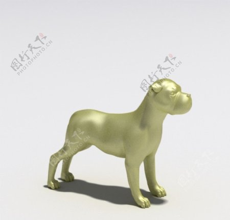 小狗动物雕塑模型图片