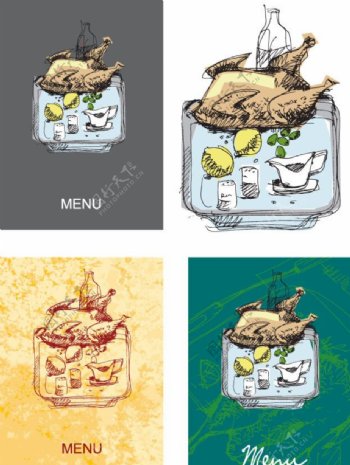 西餐厅菜单模板图片