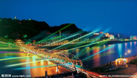 中山桥夜景亮化工程图片