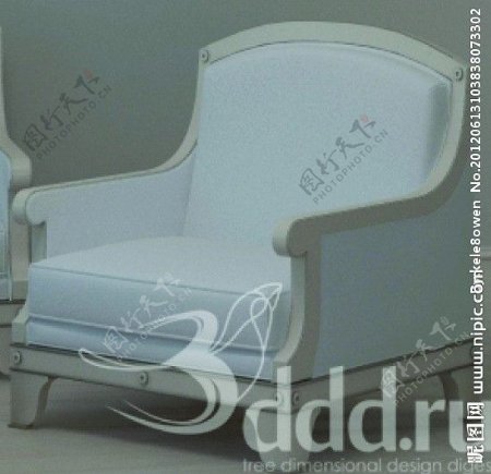 单人沙发座椅3DMAX模型图片