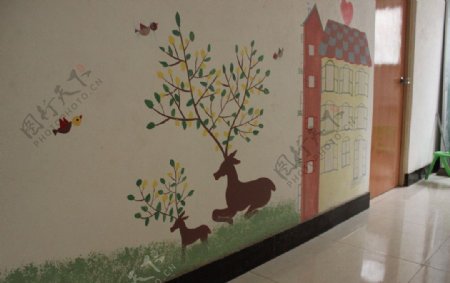 幼儿园壁画图片